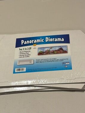 Panoramic Diorama White Theater-Style Display Frame